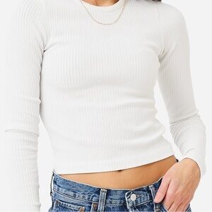 Agolde Alma Ribbed Long-sleeved Top
